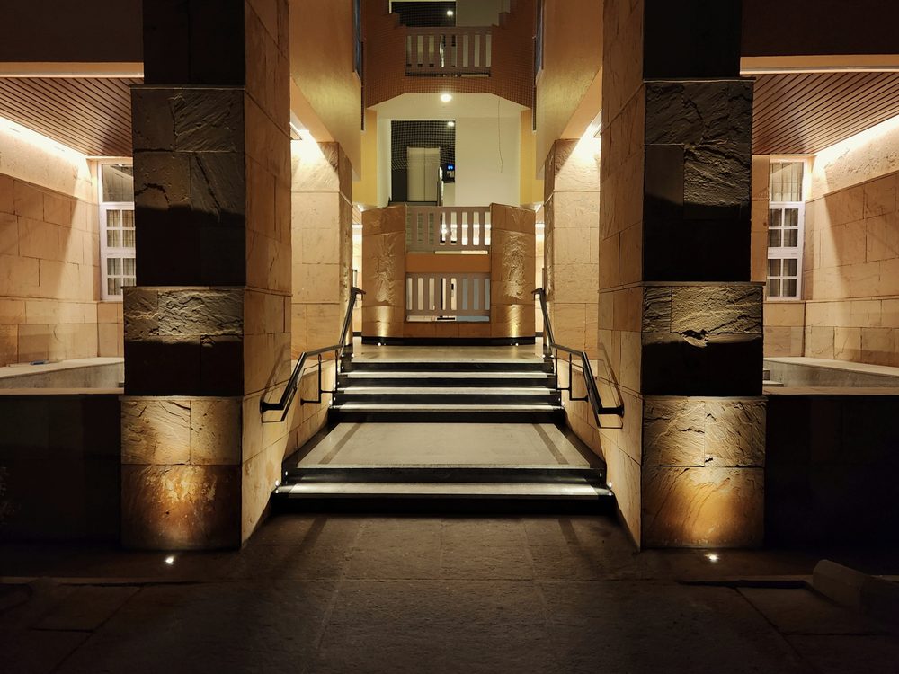 A-87 Richmond Road — Entrance hall at night