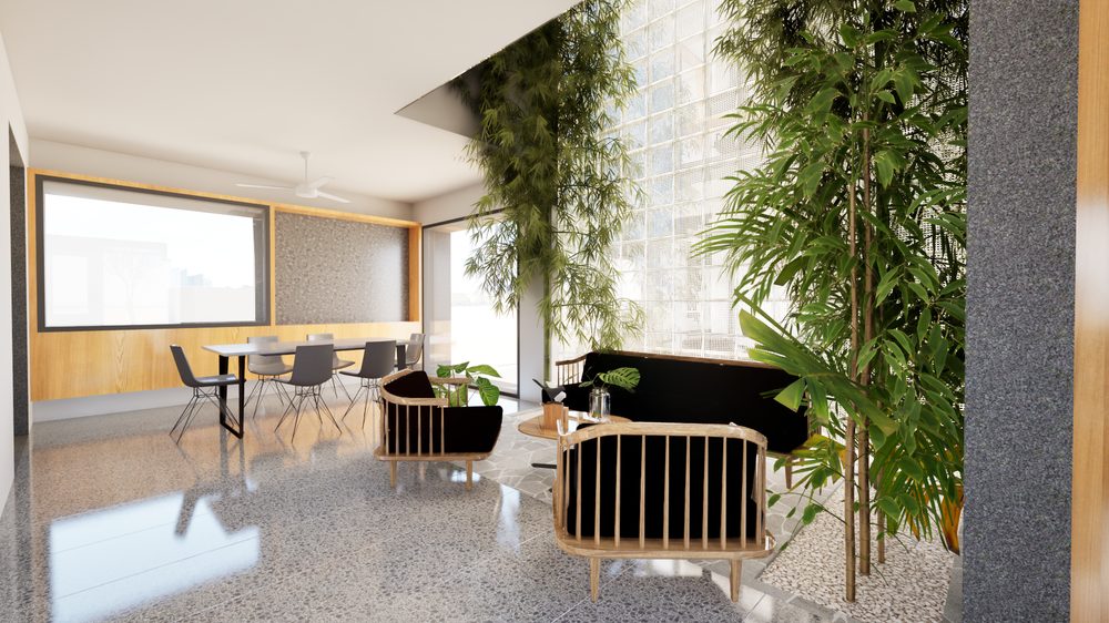 H-497 — Lounge and planting
