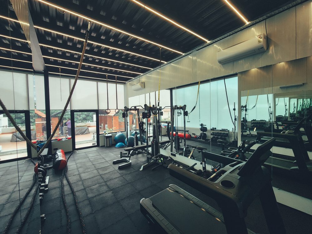 H-12 Walton Road — Gym floor towards the glazed corner