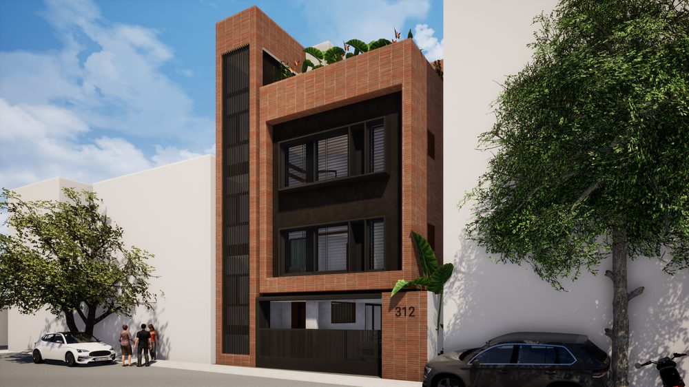House of Volumes — Design render, street elevation
