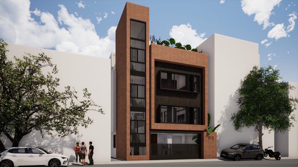 House of Volumes — Design render, three quarter view