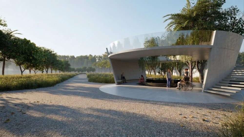 Memorial for M — The forecourt