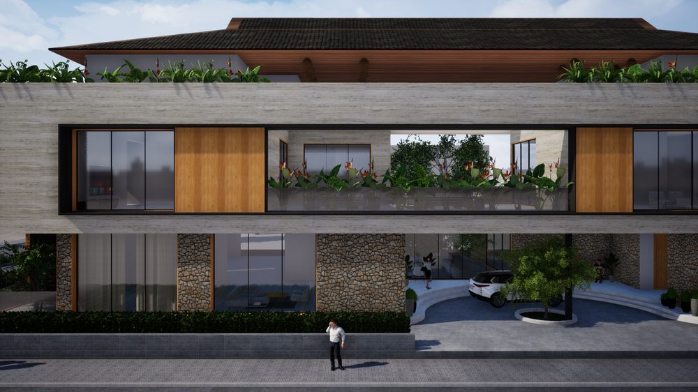 Thatch Villa — The water court